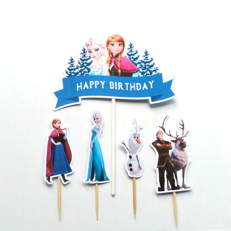 Cake Topper Kertas: Frozen Elsa