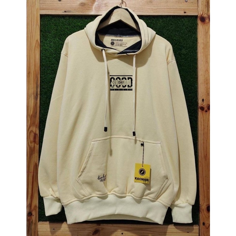 Sweater Hoodie Cowok Cewek Distro Switer Hudi Warna Cream Tebal Suiter Hodie Jumbo Pria Wanita Bahan Katun Cod