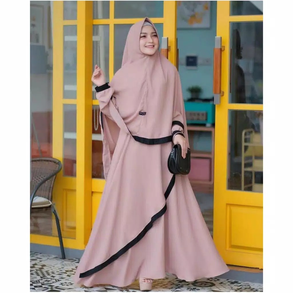 Gamis Syari Nazwa Syari GRATIS hijab syari|Safa Collection Bandung