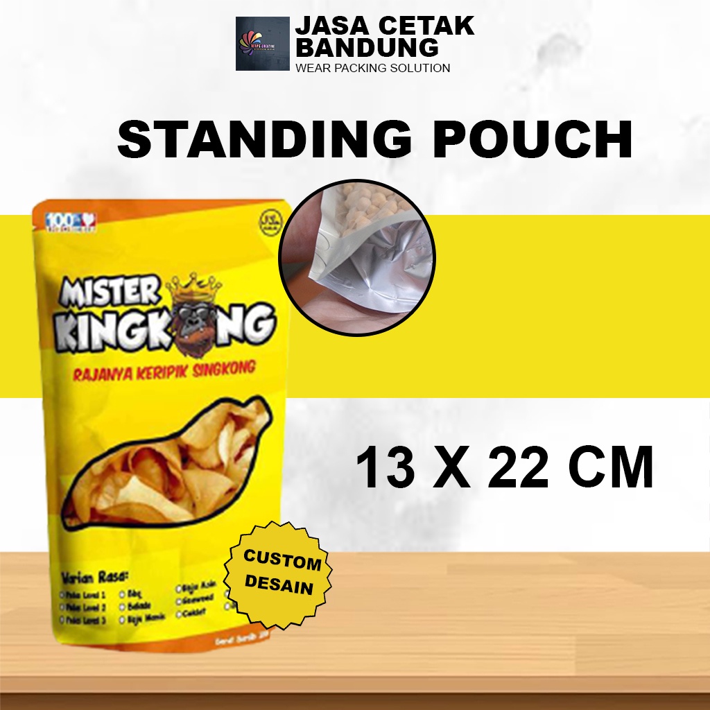 

KEMASAN CUSTOM STANDING POUCH UKURAN 13X22