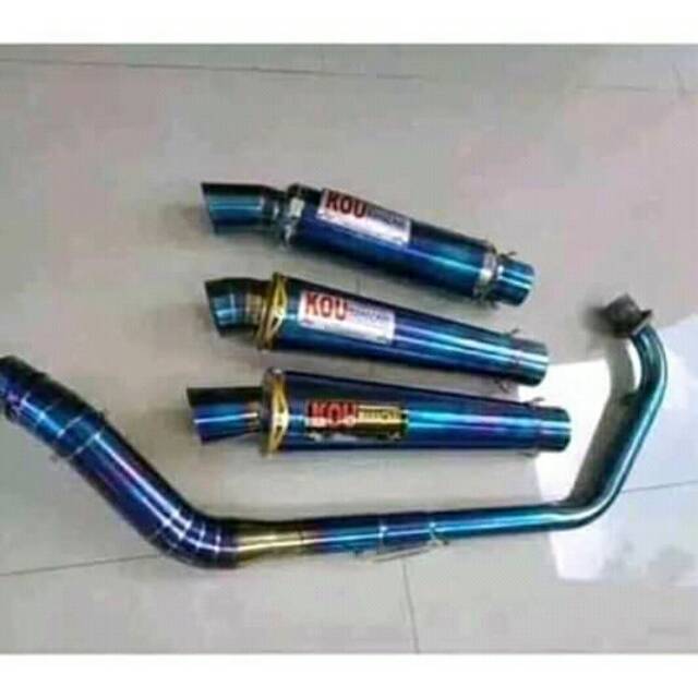 Knalpot Racing Kou Blumoon Vixion Satria Fu