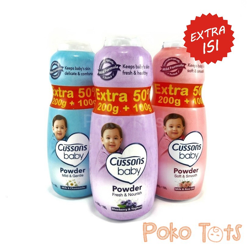 Cussons Baby Powder 200gr Extra Isi 100gr Bedak Bayi