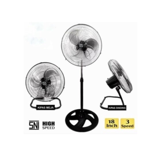 Advance Kipas Angin Berdiri 18'' Besi Stand Fan 3in1 TDS 18 Wall Desk Stand