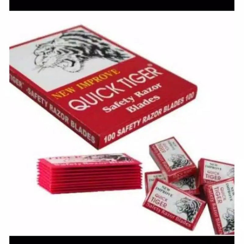 

Silet Quick Tiger/1 kotak kecil isi 10 biji silet quick tiger