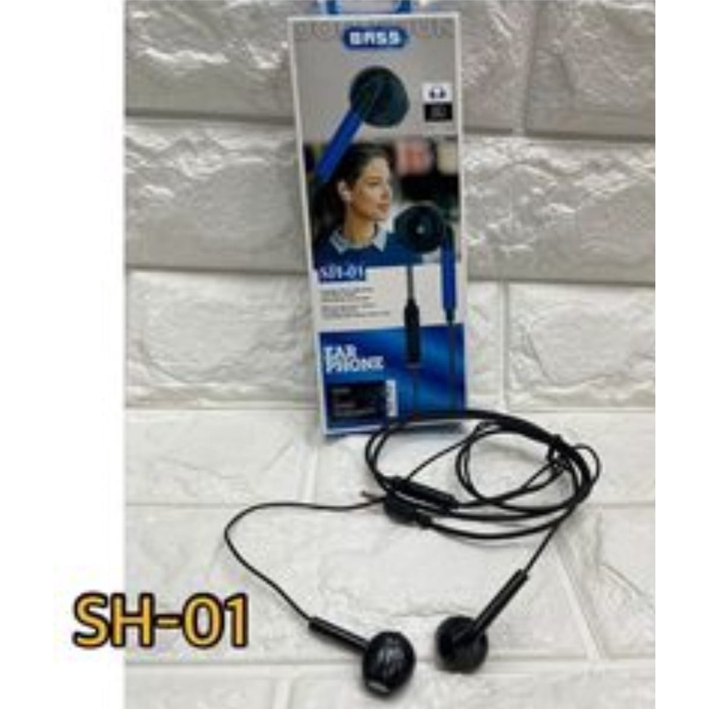 Earphone Headsheet Handsfree HF BASS + MIC SH-01 / SH-02 / SH-07 / SH-08 / SH-09