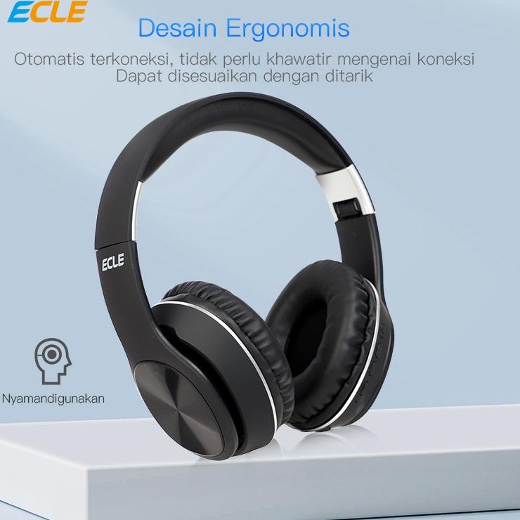 Langsung Beliii.. ECLE W820 Headphone Gaming Wireless Headset Bluetooth Noise Reduction HiFi Stereo