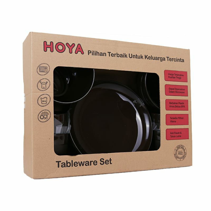 HOYA Tableware Bulat Set Dinner Set BPA Free Hoyaplast