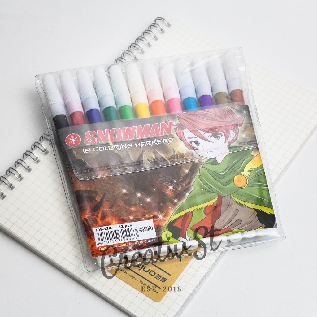 

SNOWMAN Spidol 12 Warna Set Color Marker