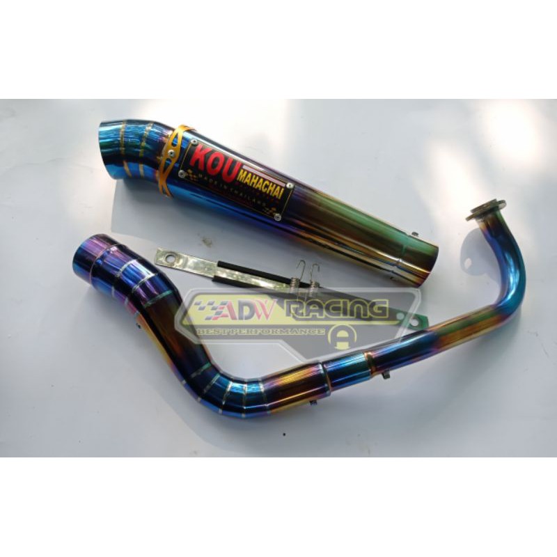 Knalpot racing kou bluegold matic vario beat mio dll