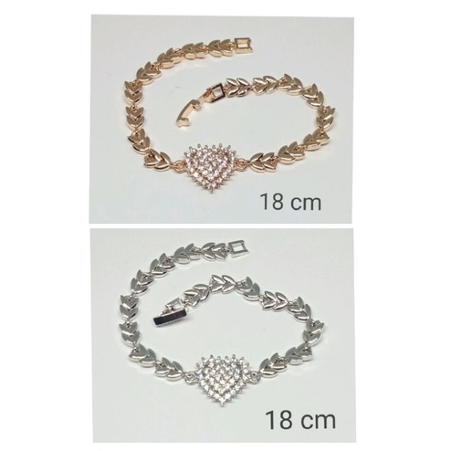 RL331. Gelang tangan xuping wanita lapis emas dgn mata zircon ukuran 18 cm