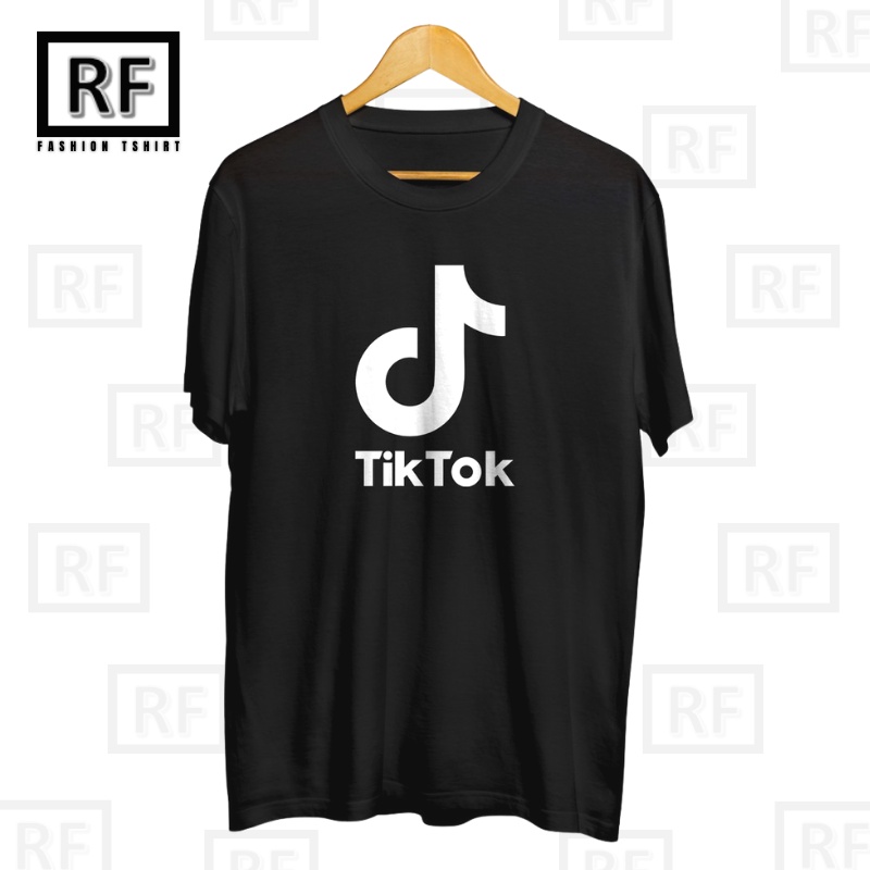 Baju Kaos Distro TIKTOK Logo Basic Pria Wanita Premium Terbaru Murah DK15