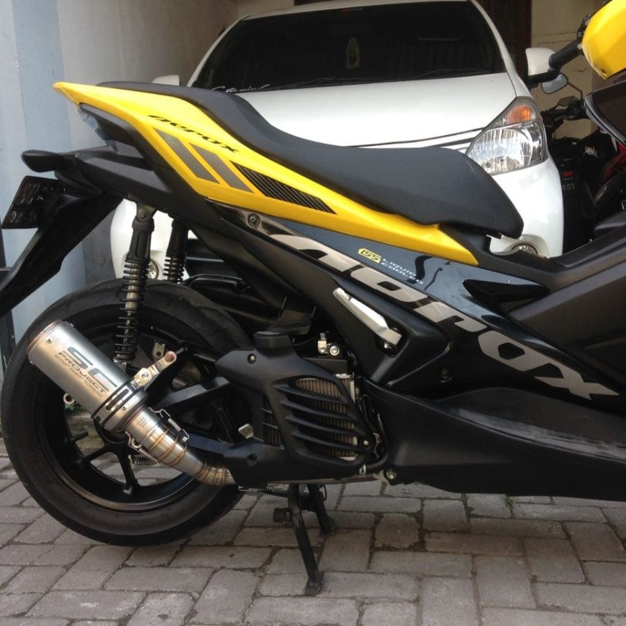 Knalpot Racing SC Project Titanium CRT Yamaha Aerox 155 Grade Original