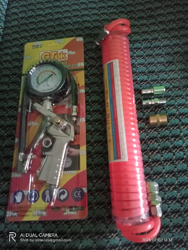 Selang Recoil 6 Meter Selang Angin Kompresor 6 M Selang Spiral 6m Selang Recoil 6 M Recoil Hose 6 M