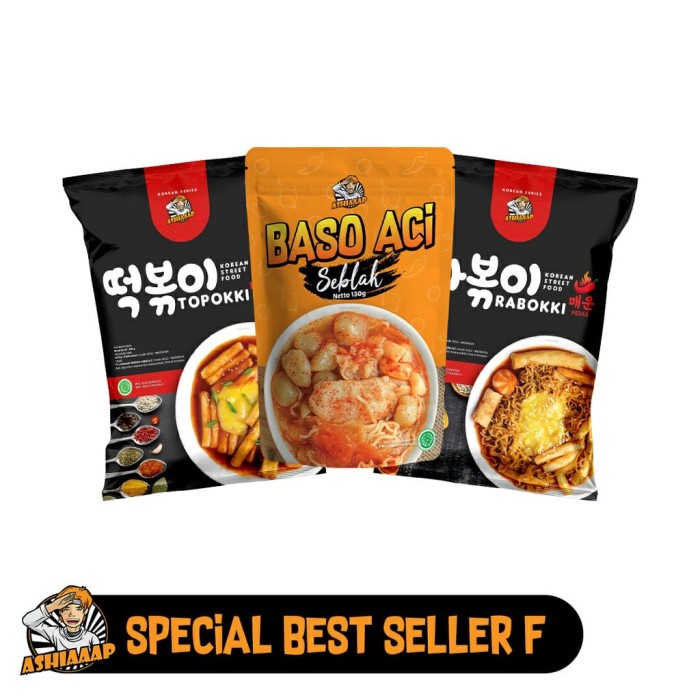 

Ashiaaap Paket Special Best Seller F (Topokki + Rabokki + Baso Aci Seblak)