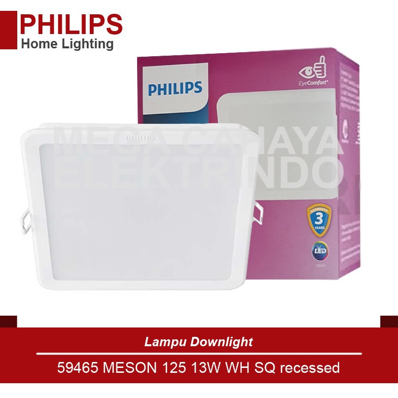 DOWNLIGHT LED PHILIPS 59465 MESON 13 W SQ - LAMPU PLAFON