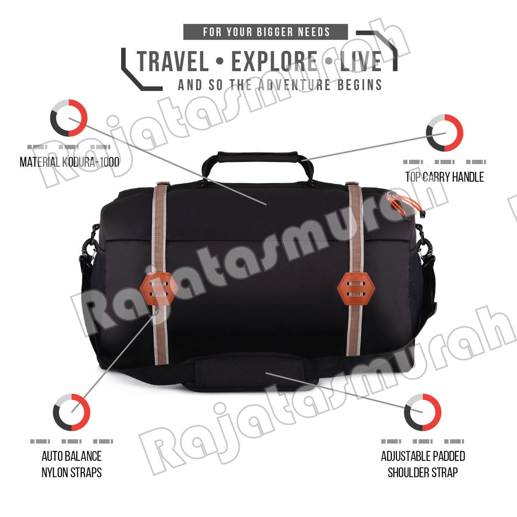 GEAR BAG - ETERNITY CROSSOVER DUFFLE BAG - TRAVEL BAG - TAS GYM - TAS OLAHRAGA - TAS PAKAIAN - TAS MUDIK LEBARAN