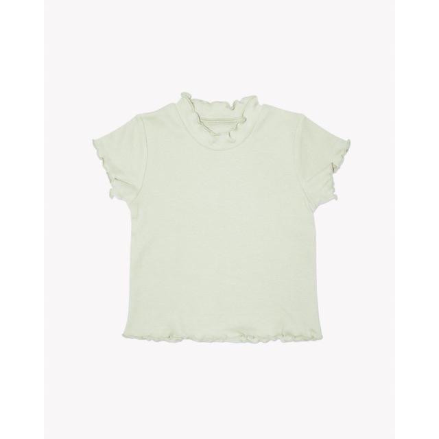 Cotton Cub Ruffle Shirt -Kaos Polos Anak Bayi Balita Toddler Organic Cotton-Green