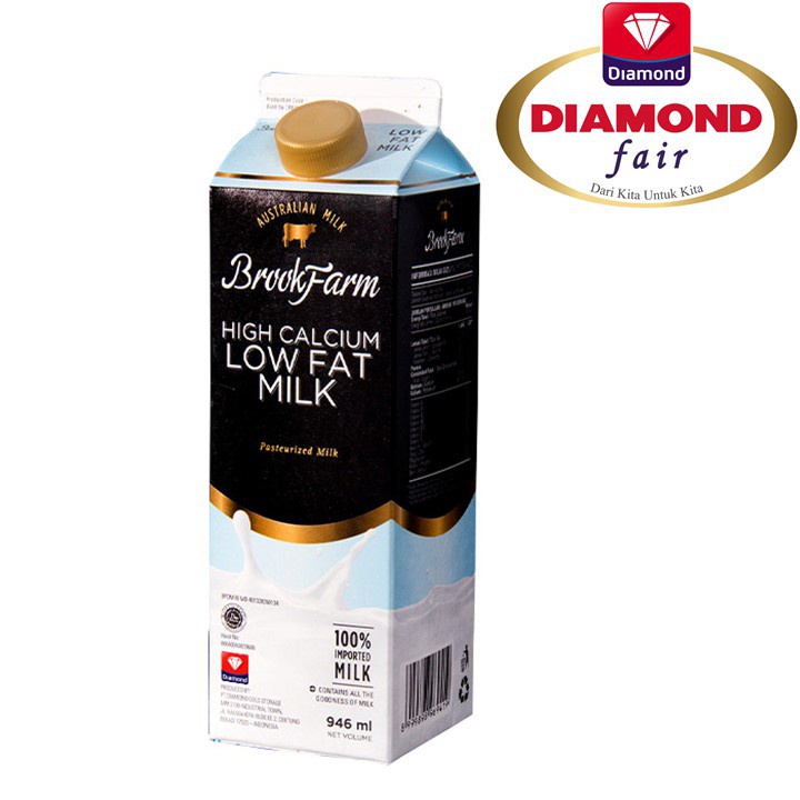Brookfarm Fresh Milk Low Fat 946ml