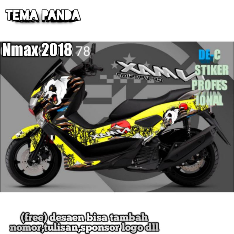 Decal Nmax 2018 full body tema panda