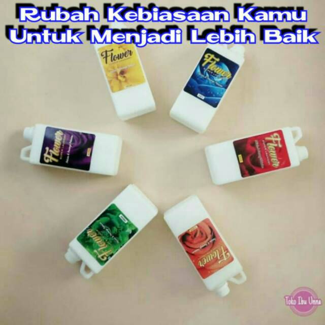 FLOWER SUPER LAUNDRY 1L - Pelicin & Pewangi Pakaian - Aroma Mawar Laundry Super - Rose Premium HAPPY