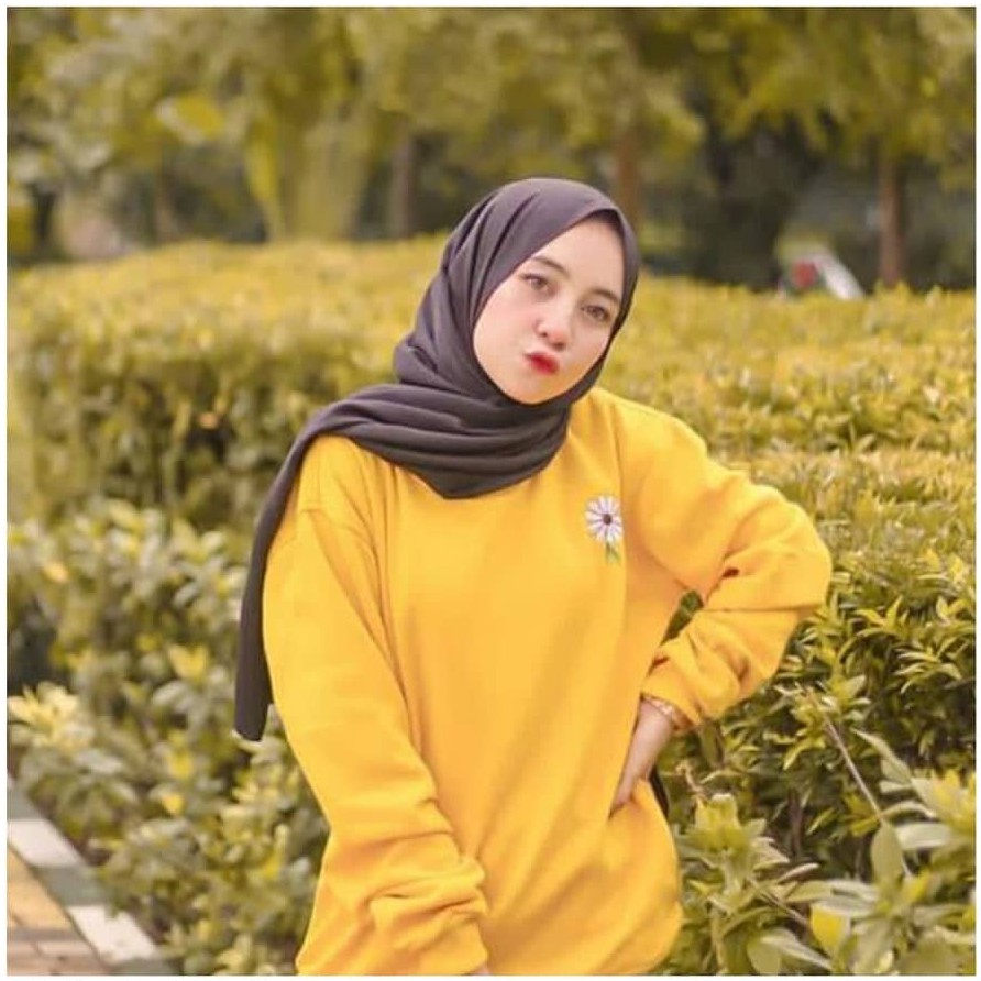 Daisy Flower Sweater - Sweater Fleece Wanita