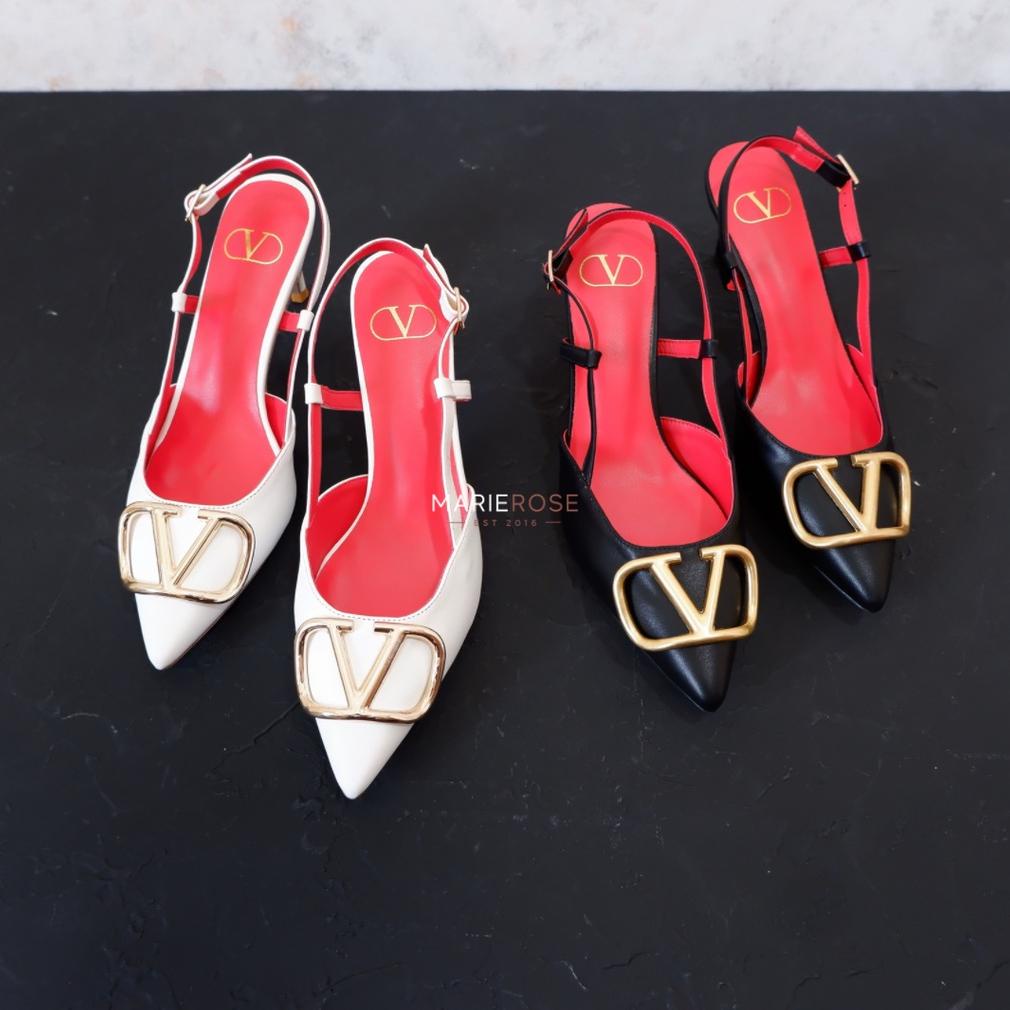 Valentino V Logo Heels - Sepatu Hak Heels Wanita