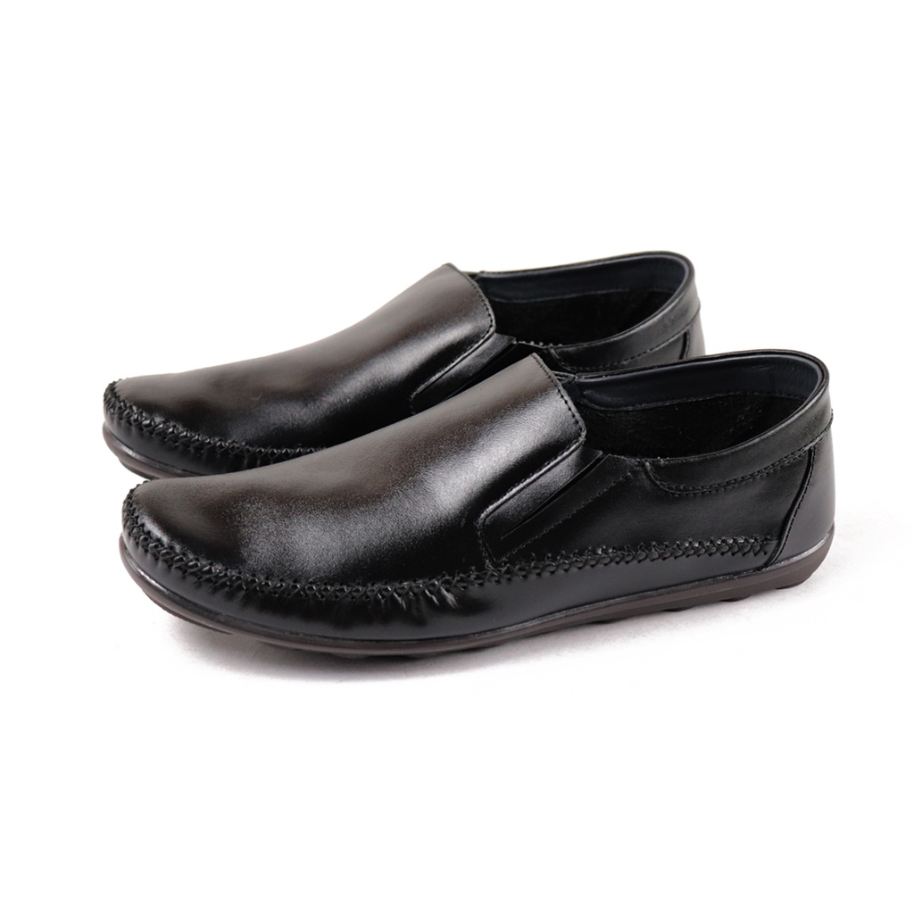 Sepatu Pria Slip On Loafer Kasual Kerja Hangout Bahan Kulit Asli KEYTON MSL993 Original