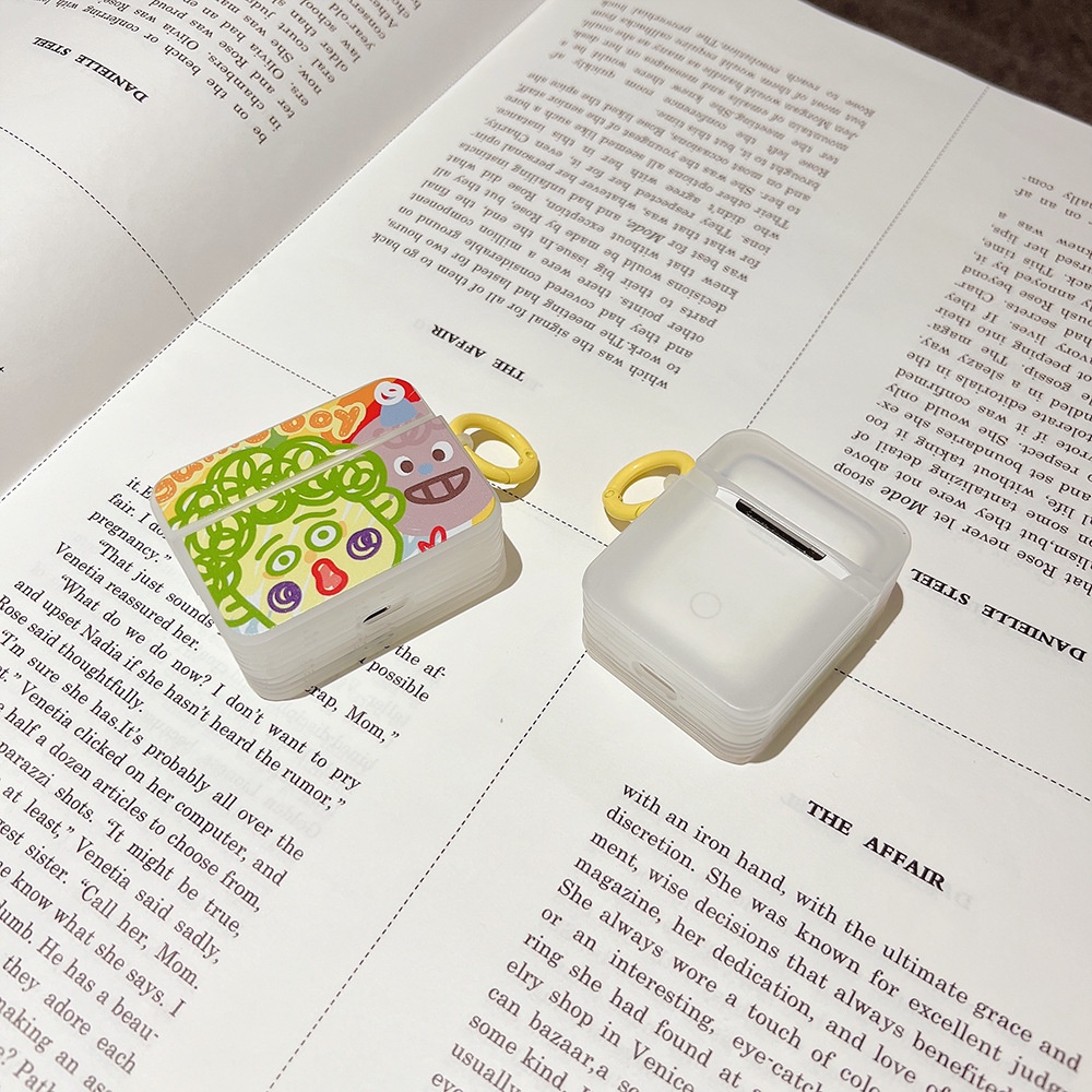 Soft Case TPU Motif Graffiti Laki-Laki Lucu Cover Apple Airpods 1 2 Pro 3 Bluetooth