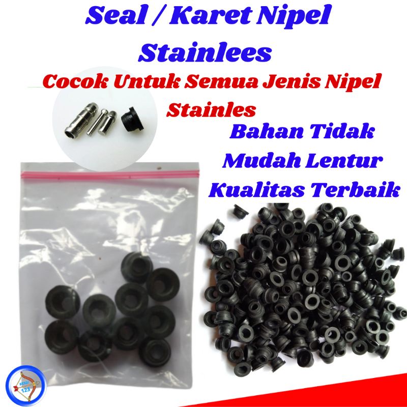 1 Plastik Isi 10 Karet Nipel Niplle Nepel Stainlees Karet Nipel Puyuh Stainlees Nipel Puyuh Ayam B