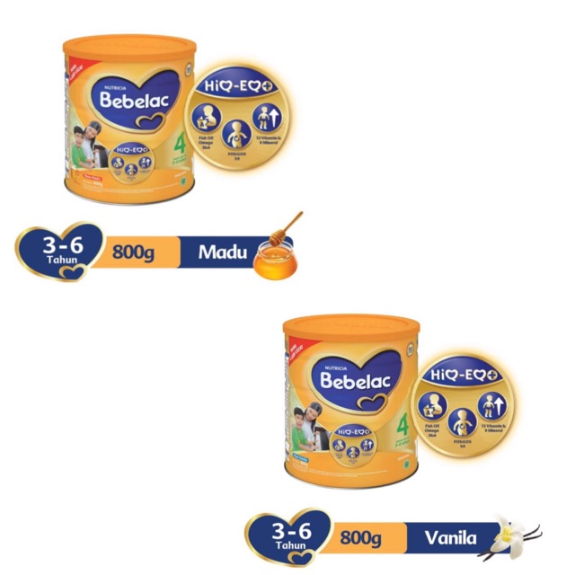 BEBELAC 4 MADU 800gr / VANILA 800gr