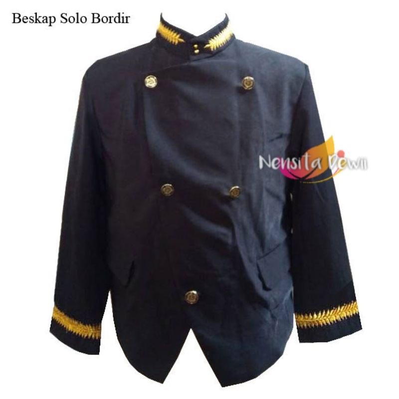 Beskap Solo Pres Halus / Bahu Tegak - Polos dan Bordir
