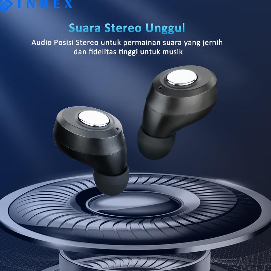 INBEX M3 True Wireless Earbuds TWS Bluetooth 5.0 Stereo Earphone IPX5 Waterproof Mini Earbuds Noise 