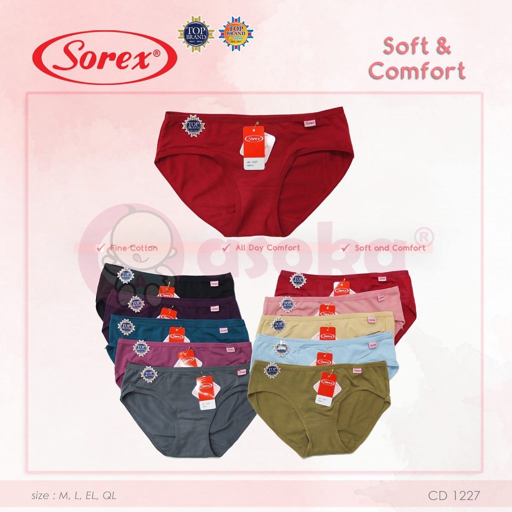 Sorex Cd Mini Basic Celana Dalam Wanita 1227 Katun Mix ASOKA