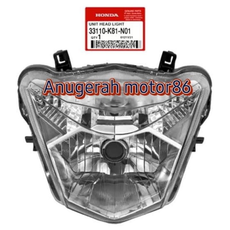 33110-K81-N01 Reflektor lampu depan beat fi esp eco street tahun 2016-2017 ori Honda AHM