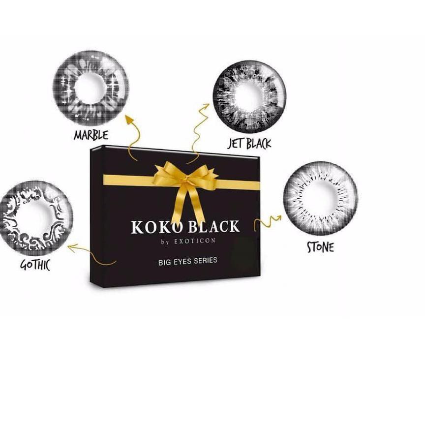 CZQ Softlens KOKO Black Min dan Normal by EXOTICON Kemenkes RI 14.5mm