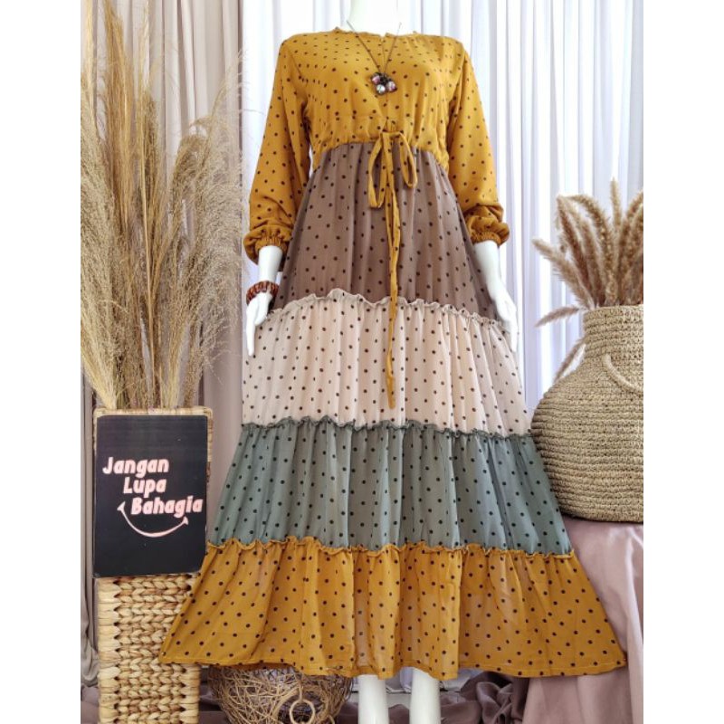 PELANGI CERUTY POLKA MAXI