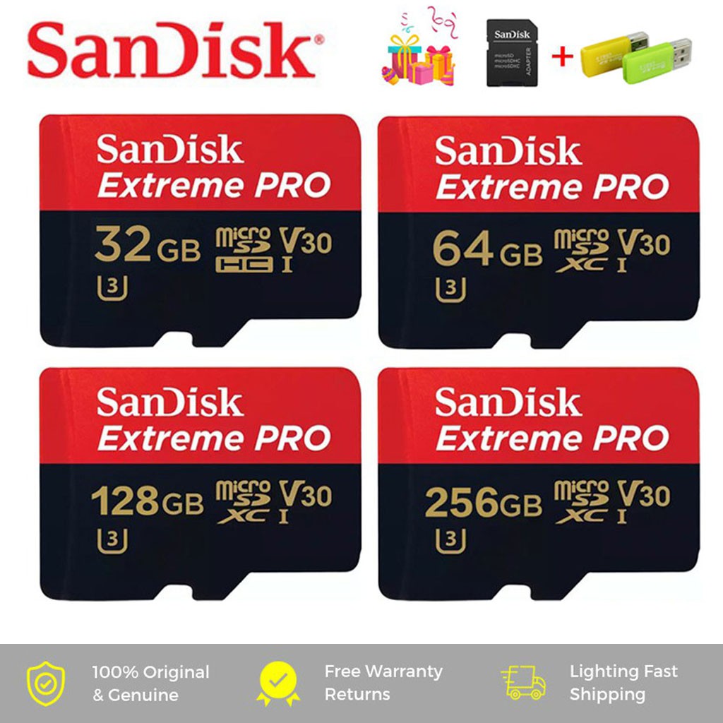 Sandisk Extreme Pro 64gb 128gb 256gb Kartu Memori Ultra Memory Card Kartu Memory Microsd Sdsdk01 Shopee Indonesia