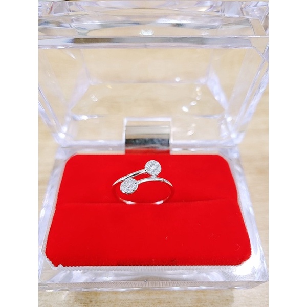 CINCIN PERAK WANITA ASLI 925 LAPIS MAS PUTIH #CINCIN SILVER 925 LAPIS MAS PUTIH