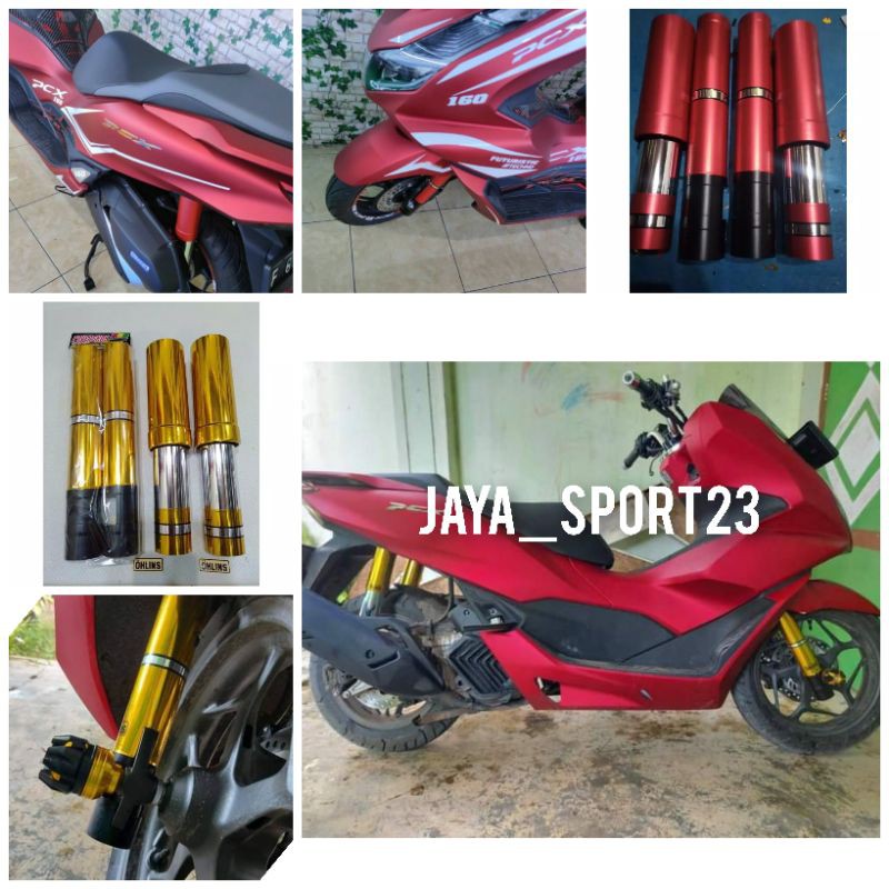 COVER SHOCK HONDA PCX 160 CC, COVER SHOCK NEW PCX 160 , FULL DEPAN DAN BELAKANG