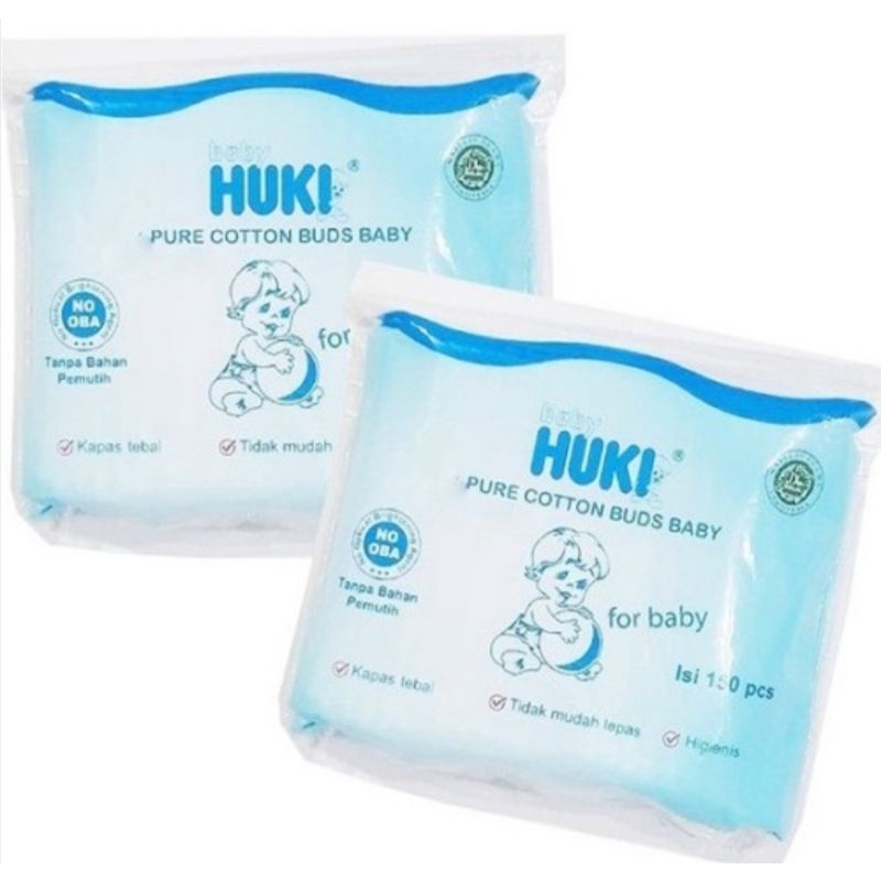 HUKI BABY Cotton Bud 150 Pcs Cutton Bud Bayi Dan Anak