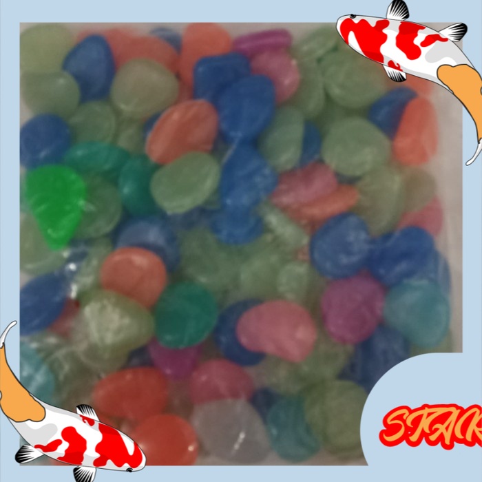 aquarium aquascape hiasan batu w in dark nyala saat gelap 1 pack