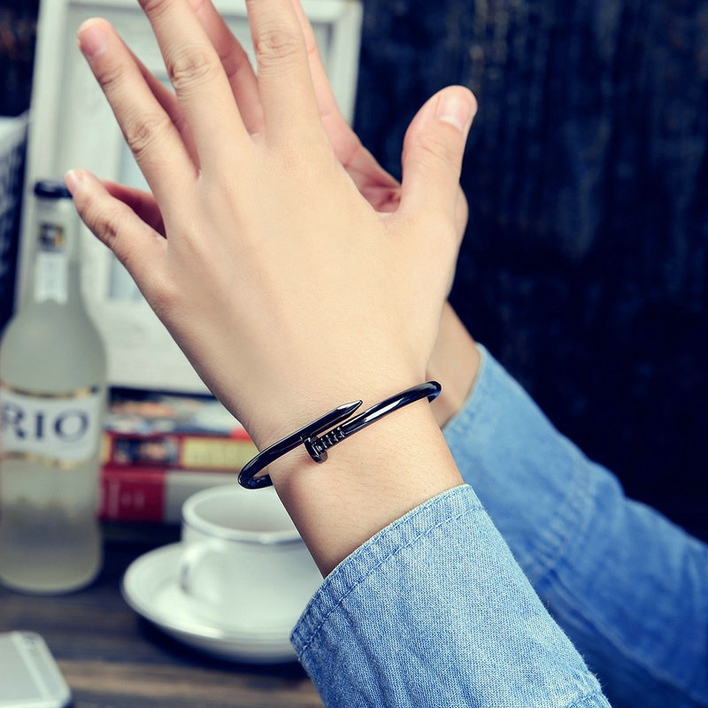 Titanium Steel Opening Couple Bracelets Fashion Brand Personality Men Women South Korea Fashion Bracelet Sexy Girl Jewelry