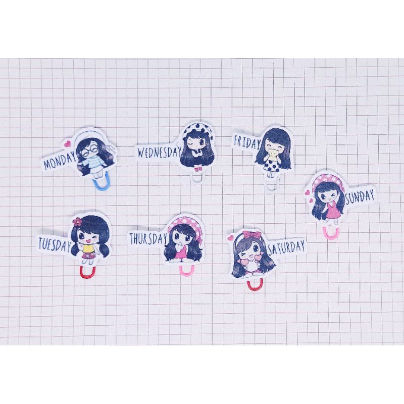 

PAPER CLIP NAMA HARI MOTIF CEWEK LUCU