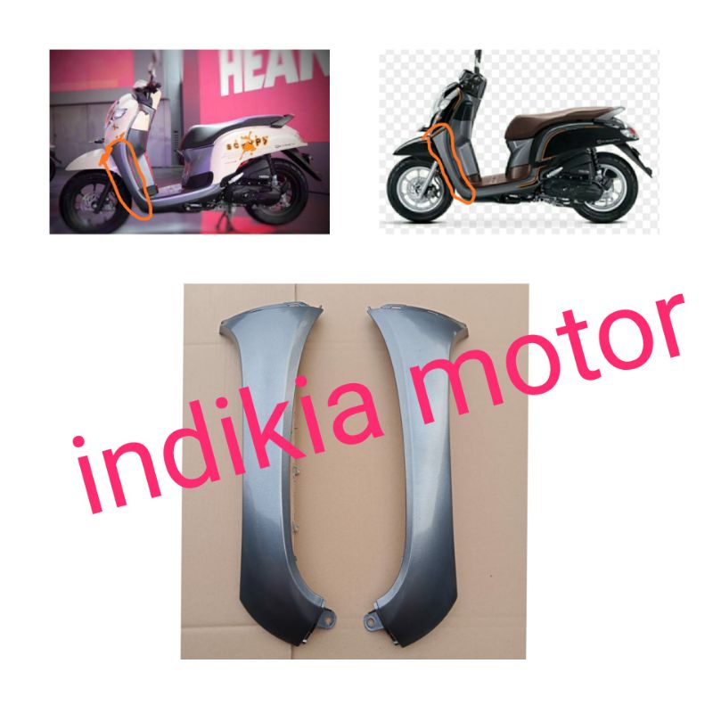 cover body depan bawah sayap bawah Scoopy fi led abu abu kilap mengkilap 2017 2018 2019