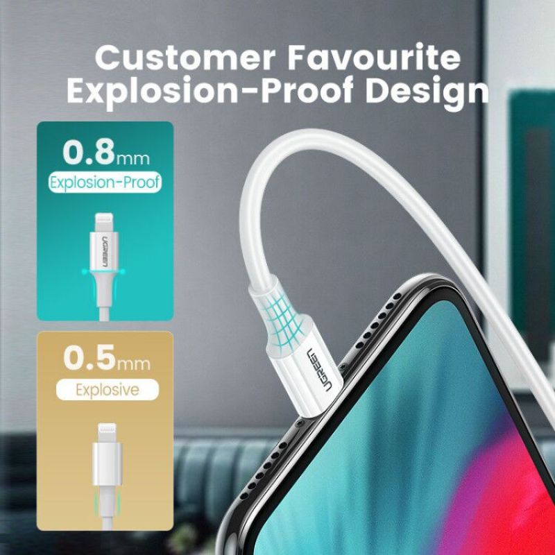 UGREEN MFI USB Type-C to lightning Cable for I p h o n e PD 18W 20W Fast Charging