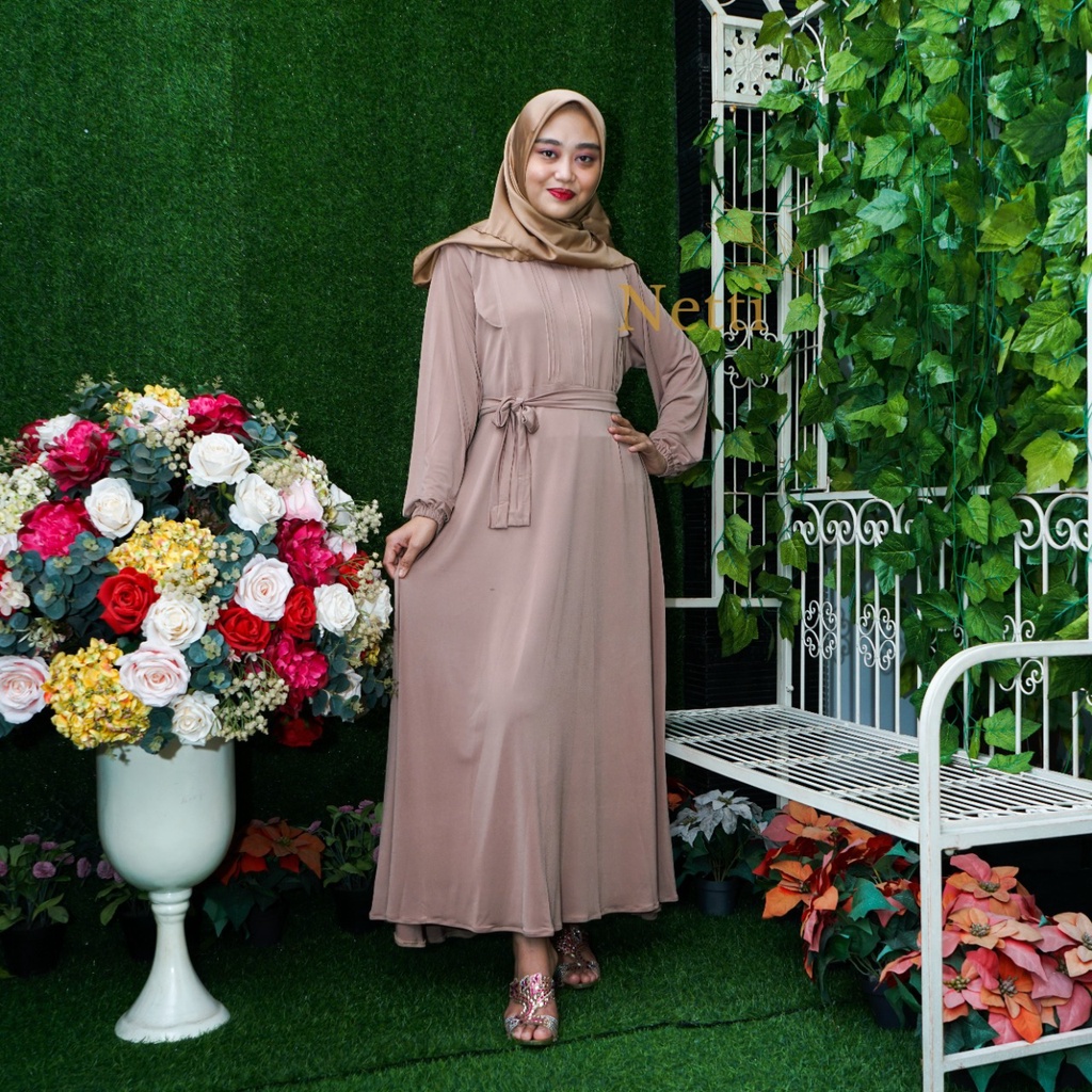 Dahlia Dress / Gamis Jersey Polos - Gamis Jersey Jumbo - Gamis Jersey Premium - Gamis Remaja