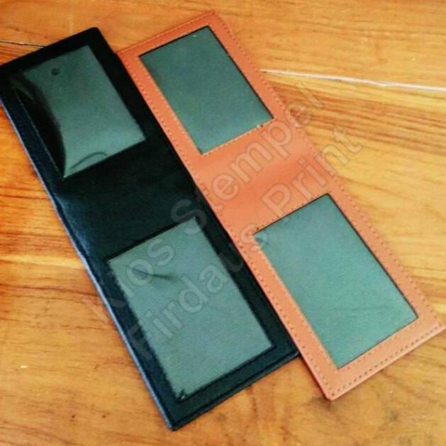 

[DISCOUNT TTC38] Tempat id card name tag kulit sintetis magnet saku Dijual Murah