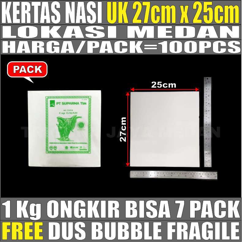Kertas Nasi Kfc Cap Gajah Pembungkus Nasi Anti Lengket Minyak Murah Medan