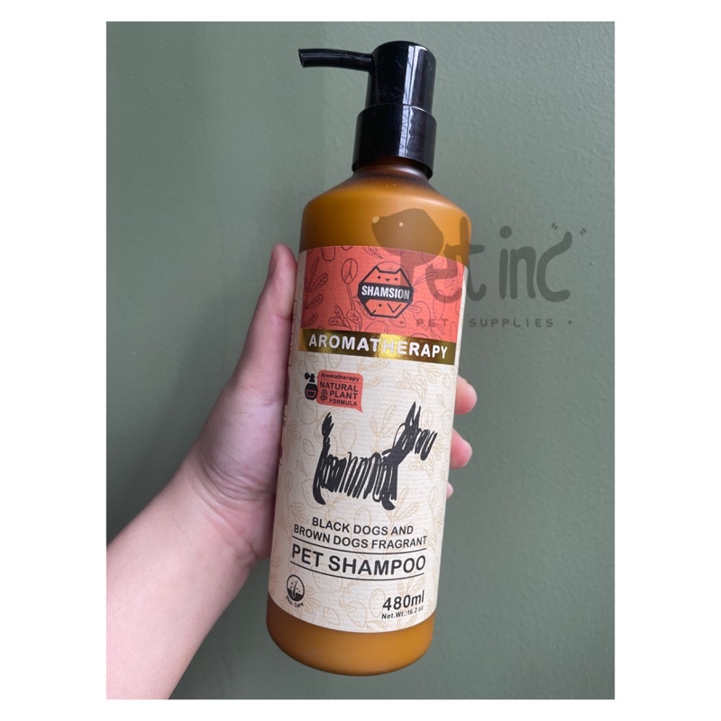 Aromatherapy shamsion natural plant shampoo for black and brown dogs