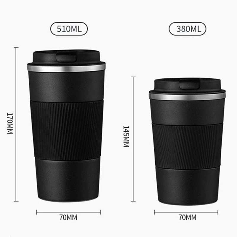 TUMBLER THERMOS KOPI with RUBBER GRIP STAINLESS STEEL 380ml 510ml